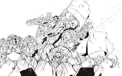 500x313 Gears Of War 3 Blog Of Artist Jacques Pena - Gears Of War Sketches
