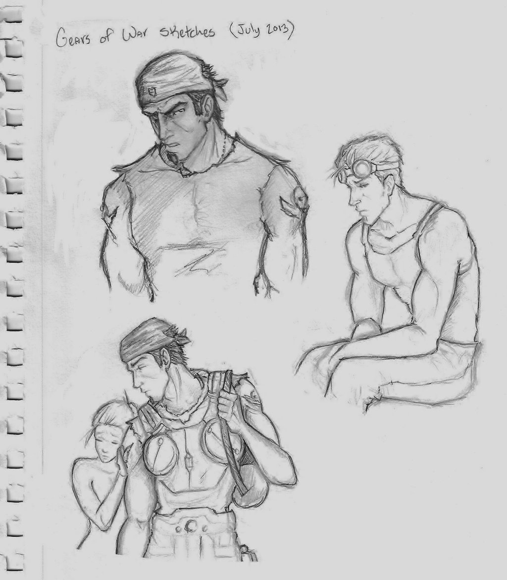 1024x1171 Gears Of War Sketches By Gearsgirl6295 - Gears Of War Sketches