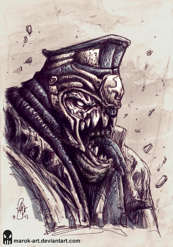 559x800 Sketch 069 Gears Of War By Marok Art - Gears Of War Sketches