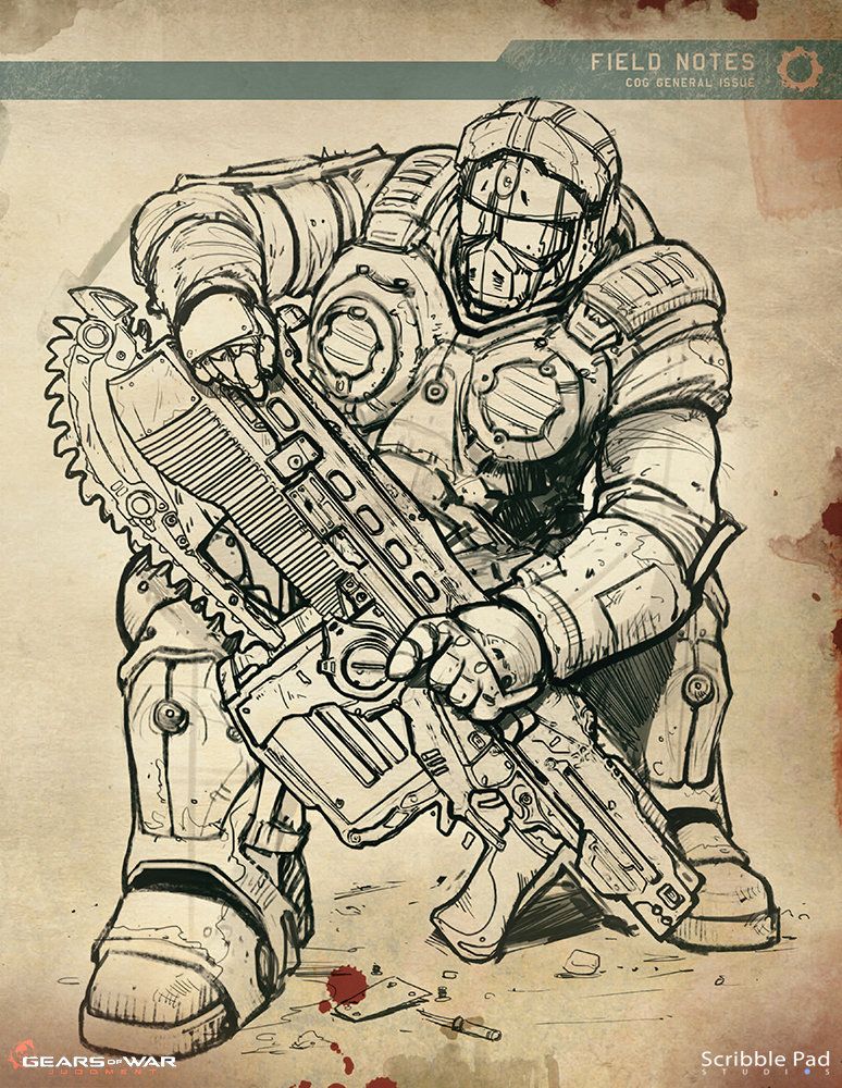 774x1000 Artstation - Gears Of War Sketches