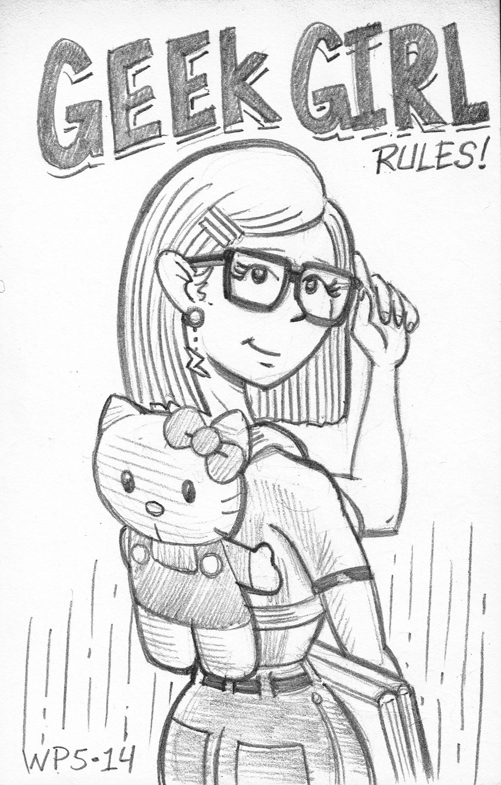 1024x1605 Geek Girl Rules - Geek Sketch