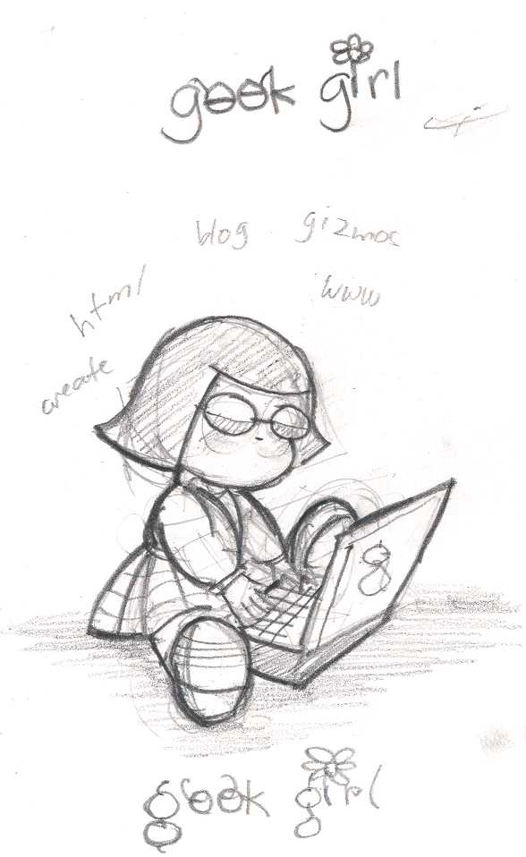 588x958 Sketch Geek Girl Adventures - Geek Sketch