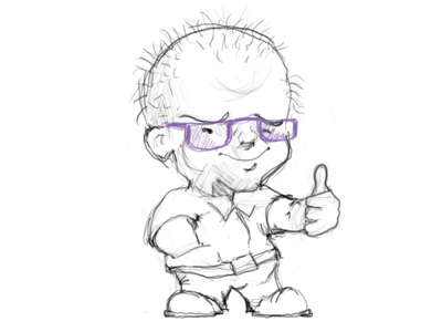 400x300 Chibi Geek Sketch By Banzaitokyo - Geek Sketch