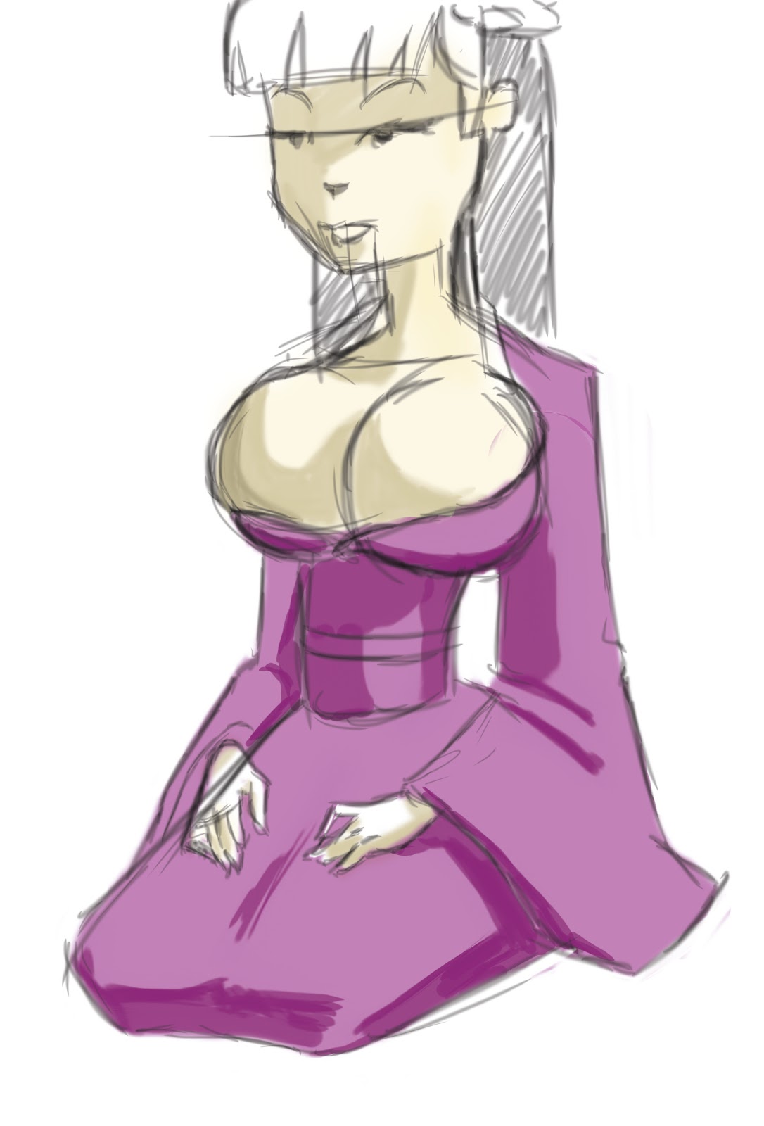 1086x1600 Alex Santillan Geisha Sketch - Geisha Sketch