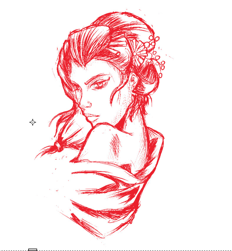 788x852 Son Vu Nguyen - Geisha Sketch