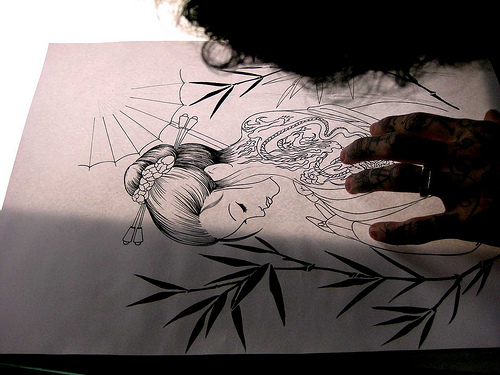500x375 Geisha Sketch - Geisha Sketch