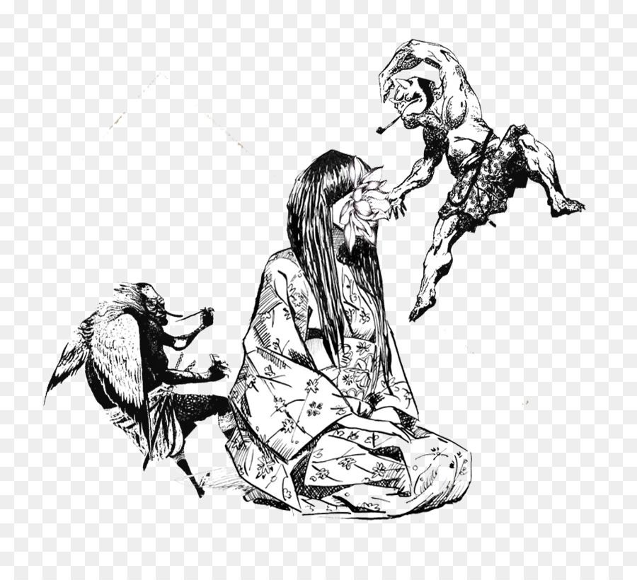 900x820 Drawing Art Inker Geisha Sketch - Geisha Sketch