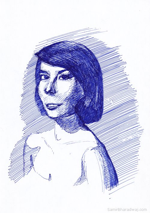 500x709 Pen Drawings As Procrastination - Gel Pen Sketches