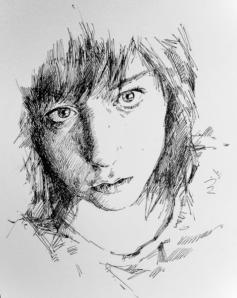 477x600 Pen And Inks - Gel Pen Sketches