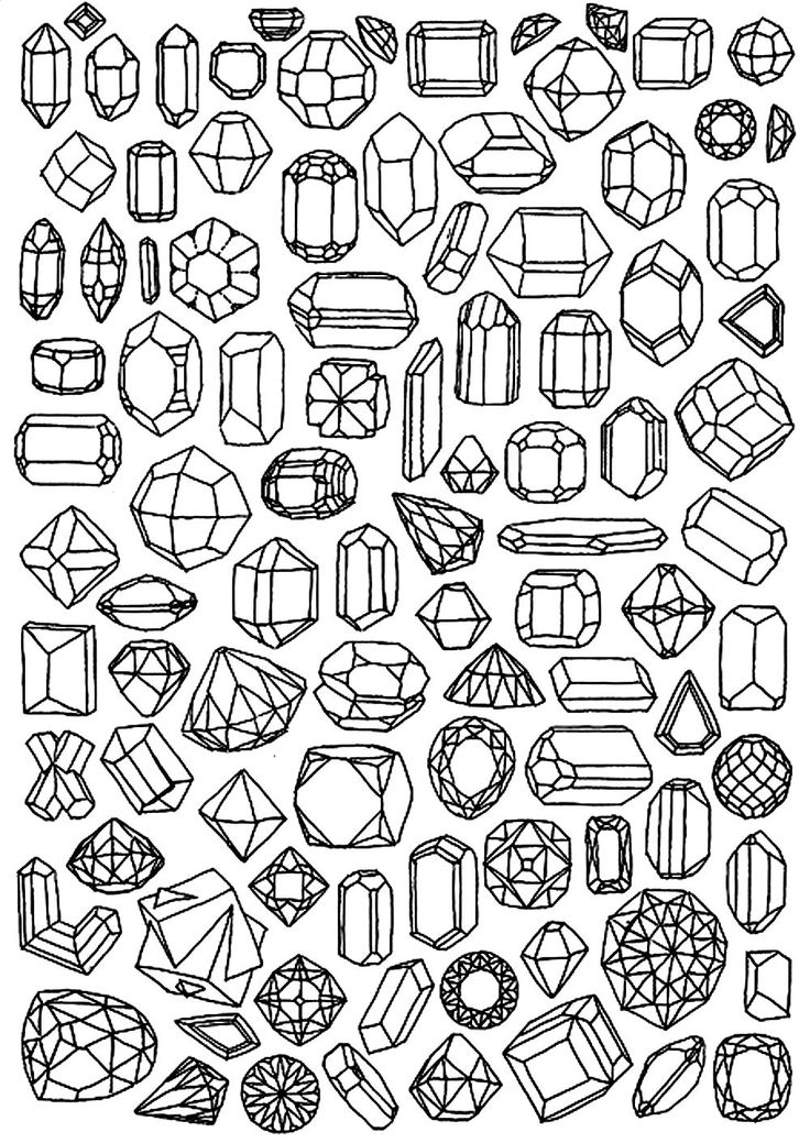 736x1039 Drawn Diamond Jewel - Gem Sketch