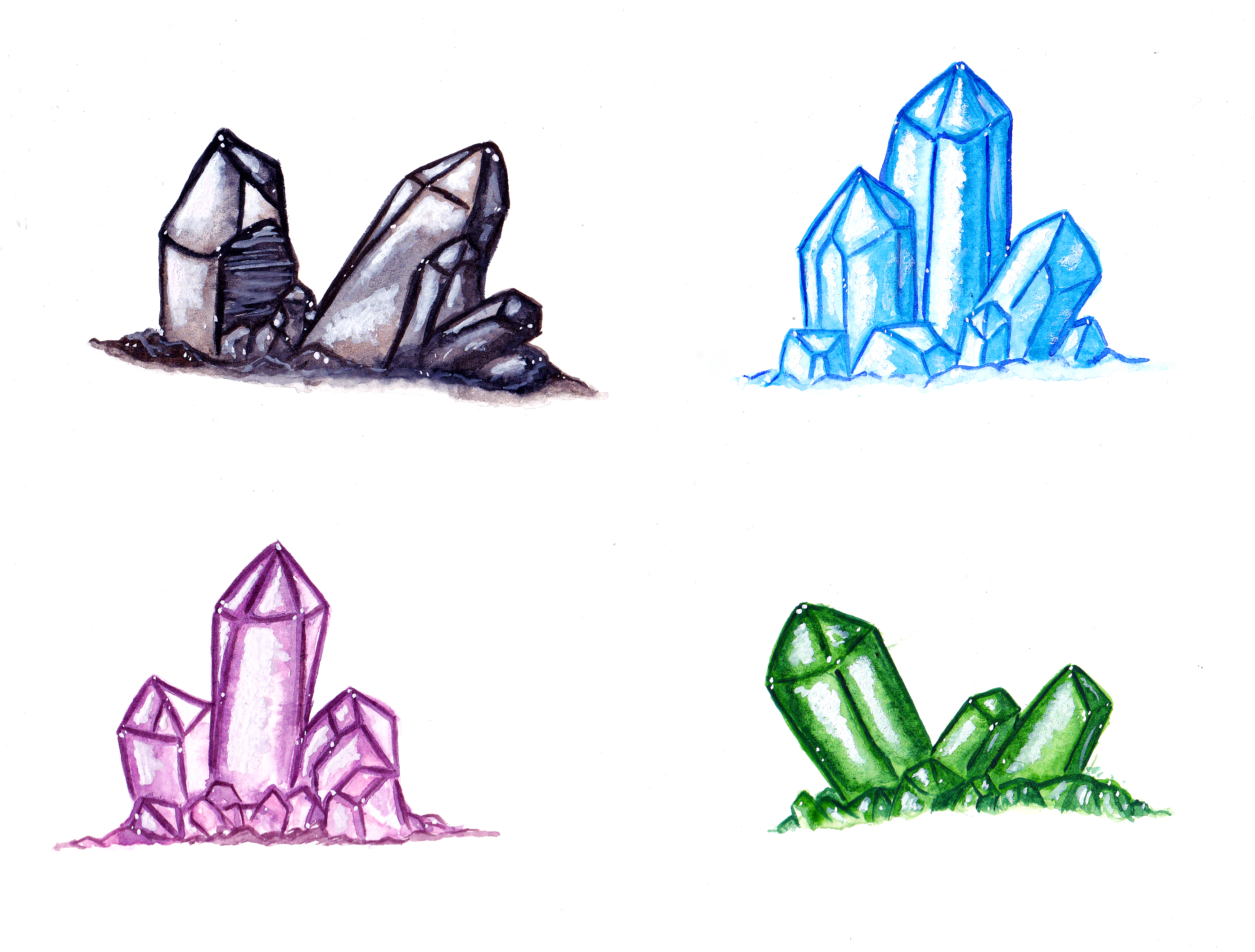 2788x2116 Gem Clusters Arkolina - Gem Sketch