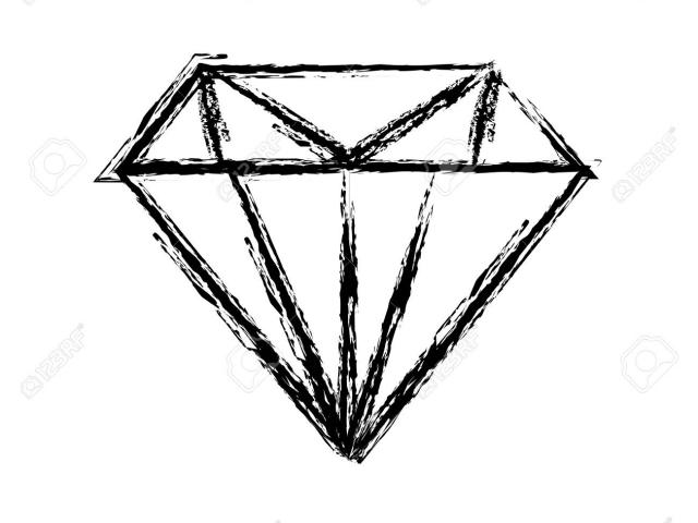 640x480 Sketch Clipart Gem 7 - Gem Sketch