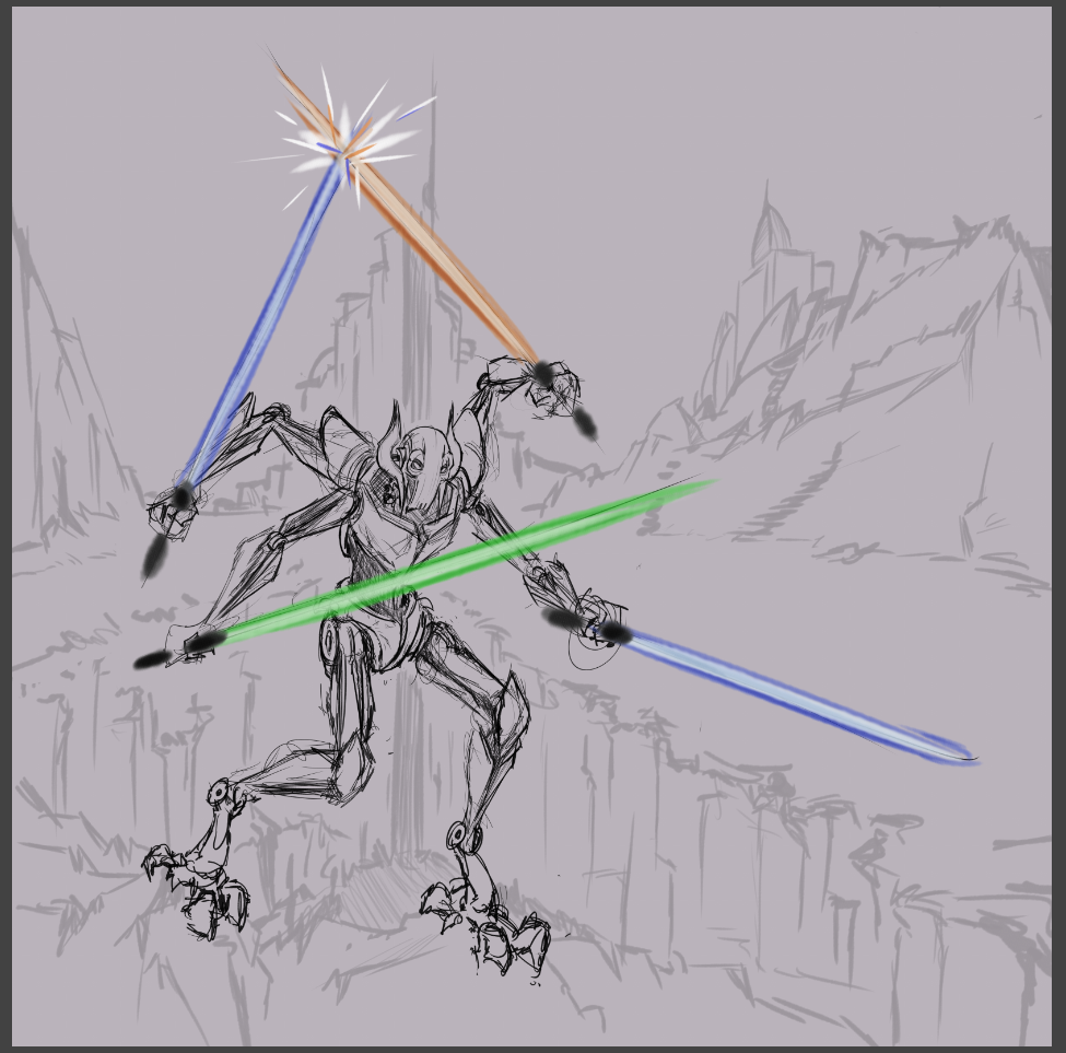 975x963 General Grievous Sketch By [Koh] - General Grievous Sketch