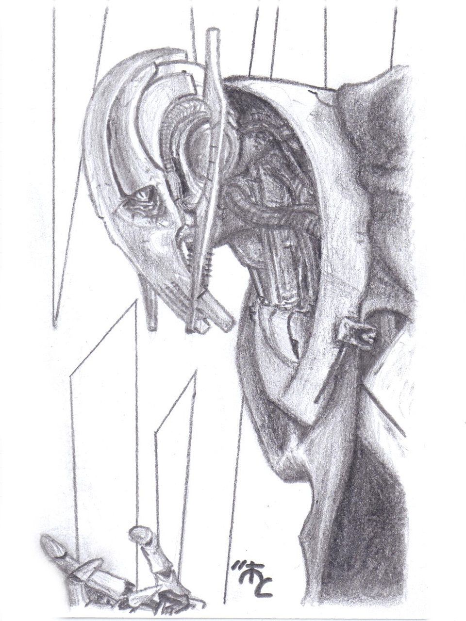 960x1280 General Grievous By Master Cyrus Fanaberia Star - General Grievous Sketch