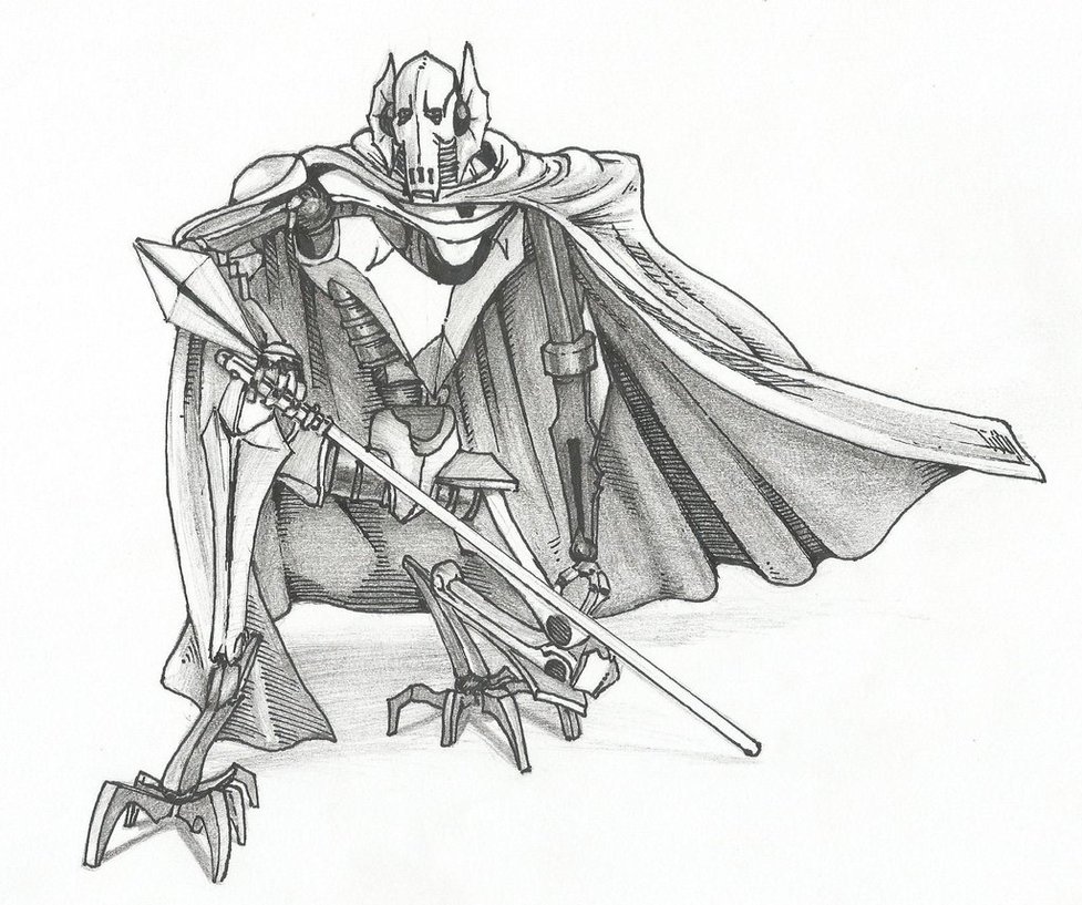 977x817 General Grievous By Orcsan - General Grievous Sketch
