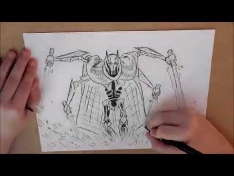 480x360 Speed Drawing Episode 2 General Grievous - General Grievous Sketch