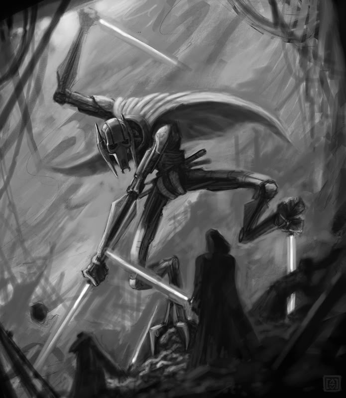 695x800 Star Wars General Grievous - General Grievous Sketch
