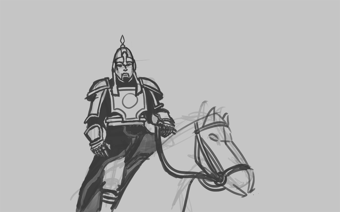 1100x688 Genghis Khan Sketch By Surfsideaaron - Genghis Khan Sketch