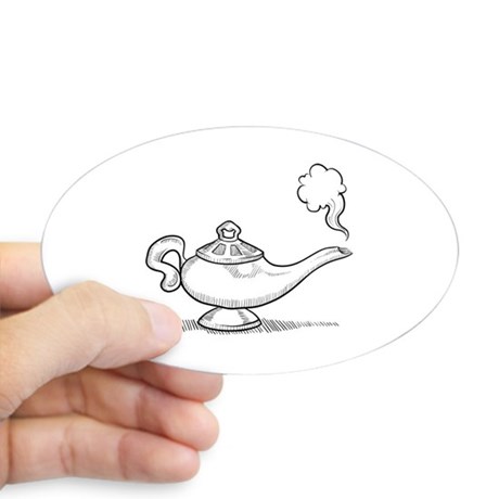 460x460 Genie Lamp Stickers - Genie Lamp Sketch