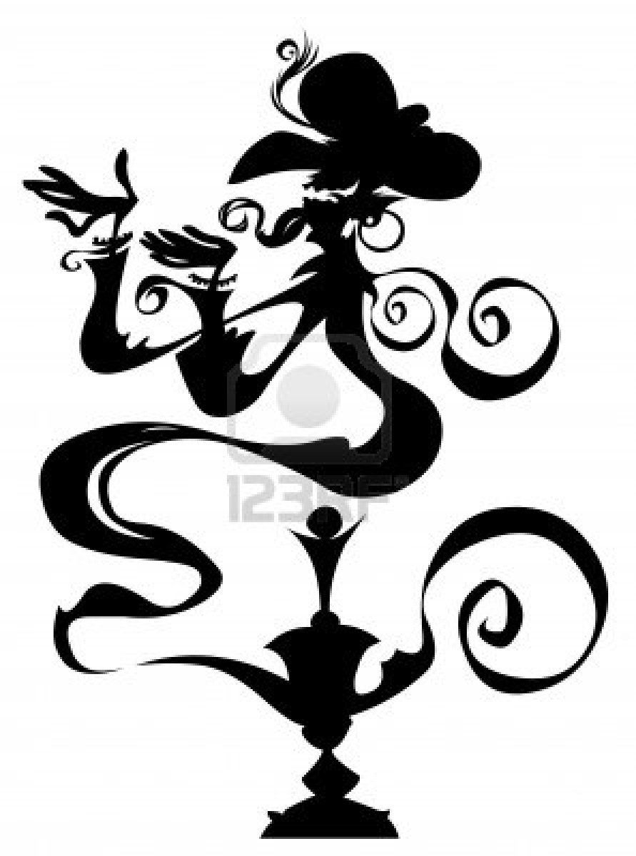 891x1200 Genie In A Lamp Silhouette Drawing Cool And Inspirational - Genie Lamp Sketch