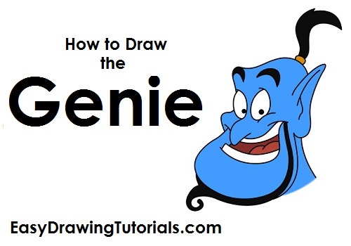 500x350 How To Draw The Genie From Aladdin - Genie Lamp Sketch