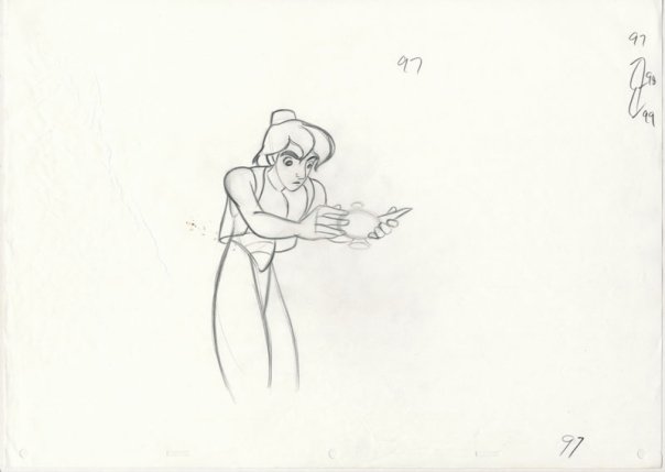 604x429 Image - Genie Lamp Sketch
