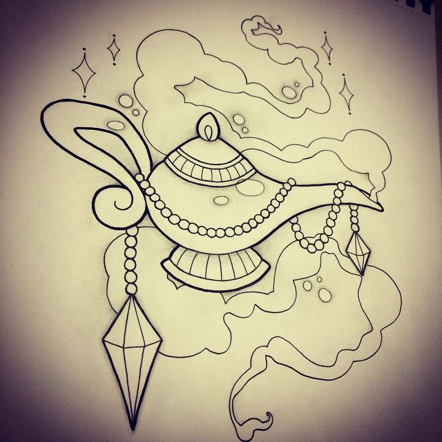 640x640 Genie Lamp - Genie Lamp Sketch