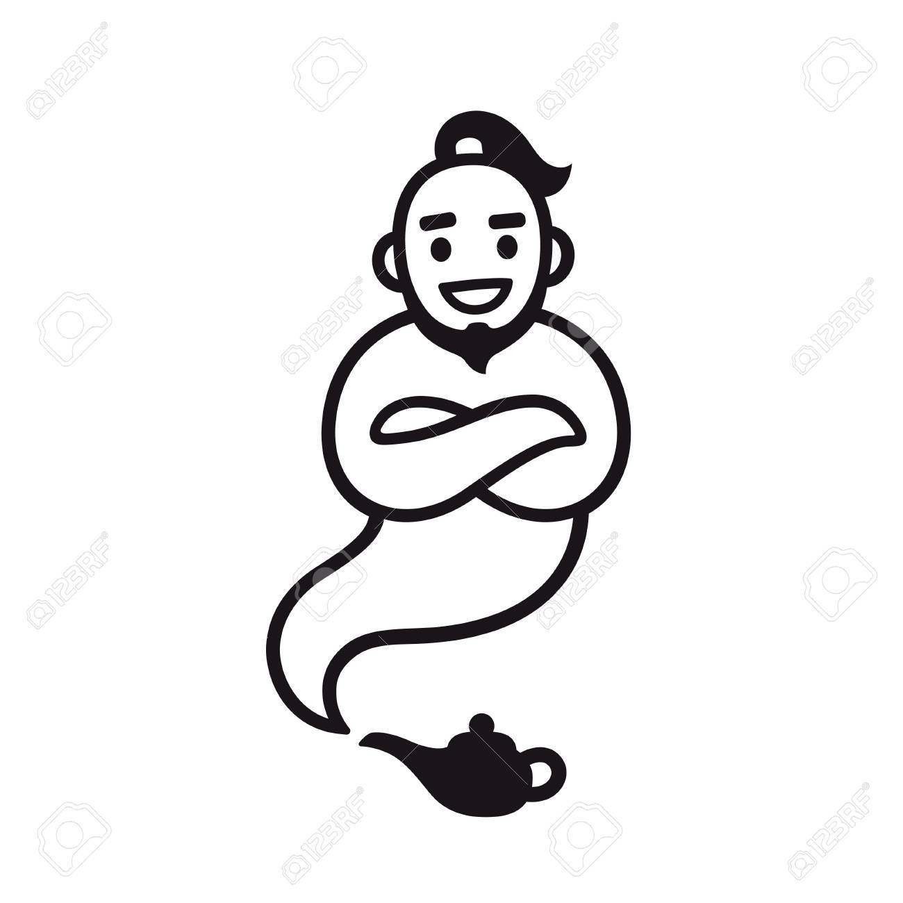 1300x1300 Drawn Lamps Genie - Genie Sketch