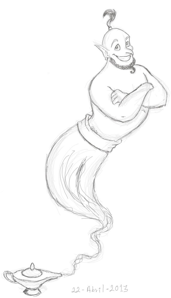 676x1181 First Genie - Genie Sketch