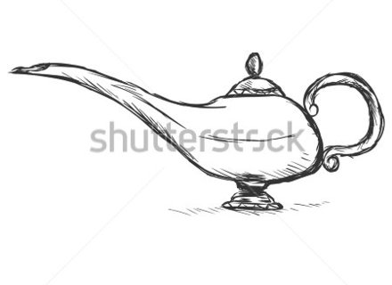 440x320 29 Genie Lamp Template, Sketch Of Genie Lamp Coloring Pages - Genie Sketch