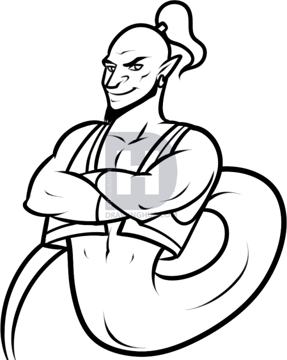 574x720 How To Draw A Genie, Step By Step, Drawing Guide, By Darkonator - Genie Sketch