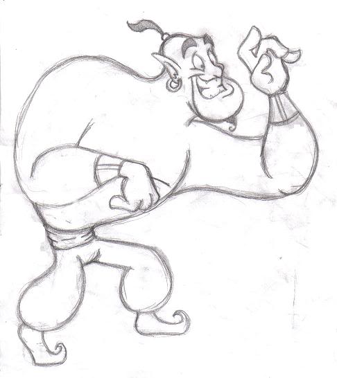 486x546 Aladdin Central Messageboard View Topic - Genie Sketch