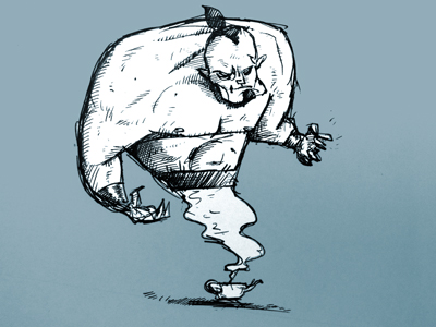 400x300 All Powerful Genie Sketch By Ryan Boyle - Genie Sketch