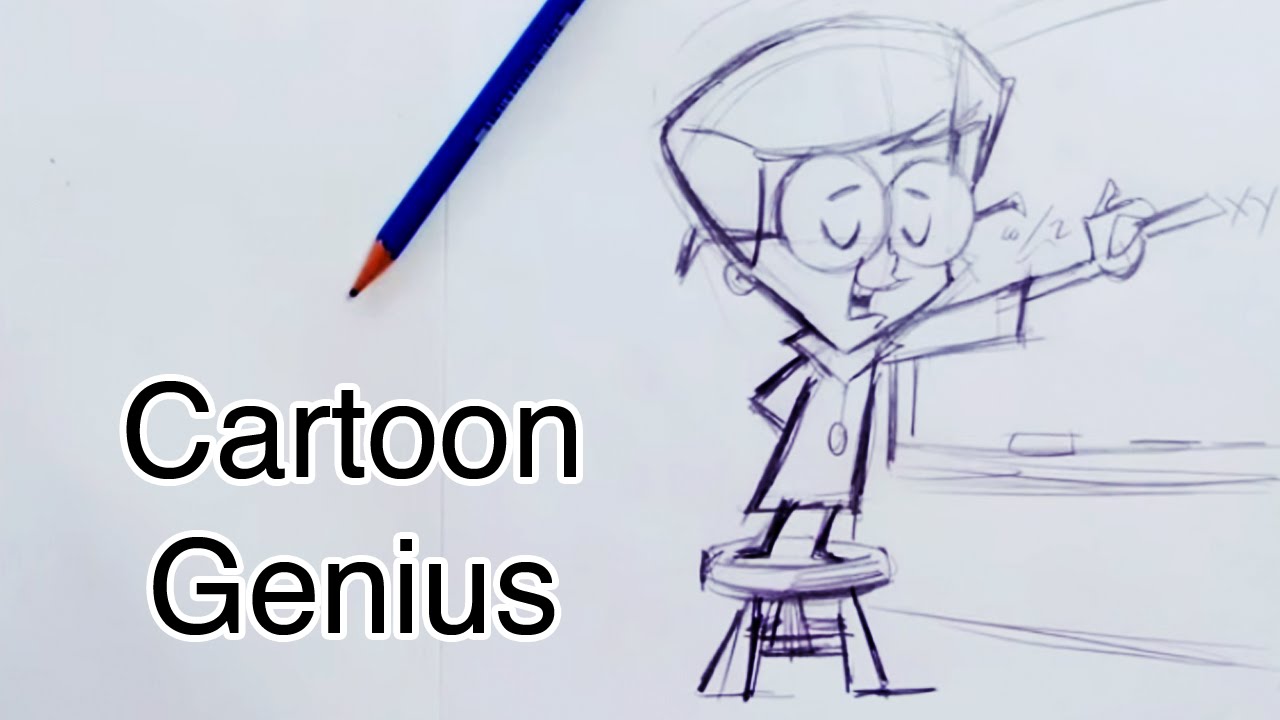 1280x720 How To Draw A Cartoon Genius (Step By Step) - Genius Sketch