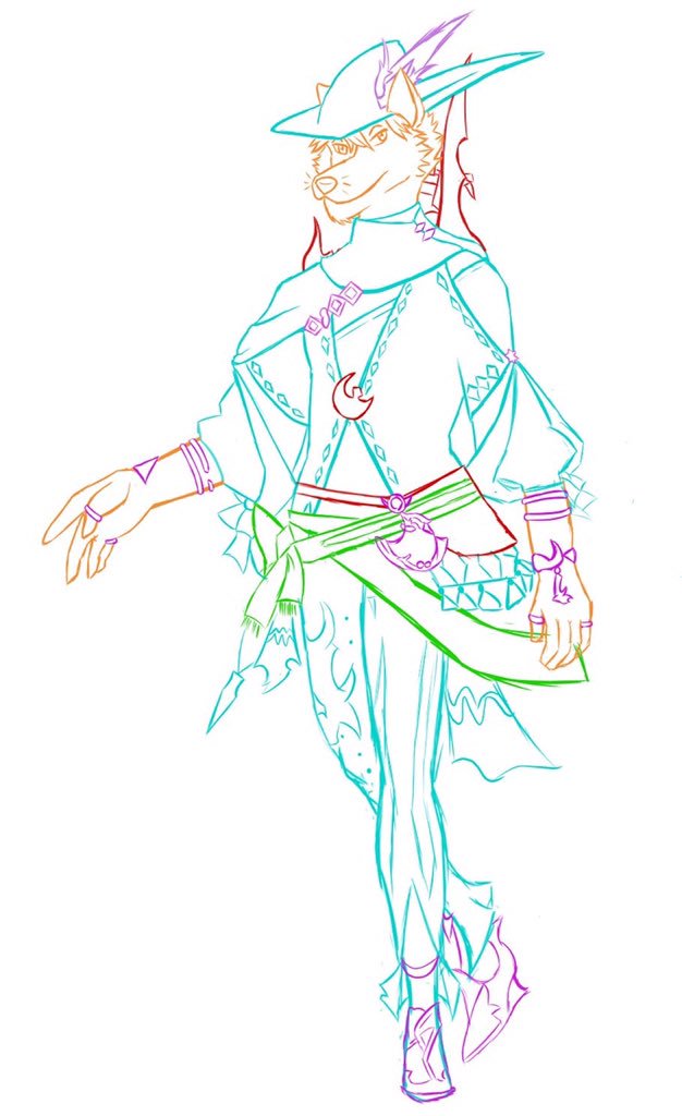 626x1024 Ffxiv Bard Geo Sketch By Geowolf17 - Geo Sketch