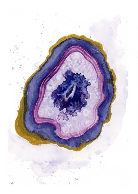 474x666 Agate Art Print - Geode Sketch