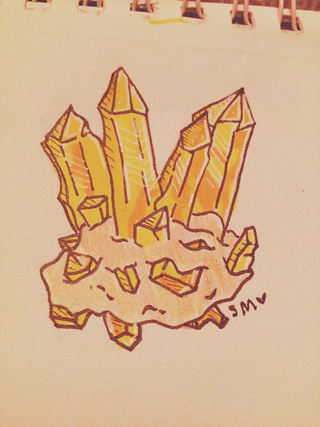 320x427 Tried To Draw A Crystal Geode Thing - Geode Sketch