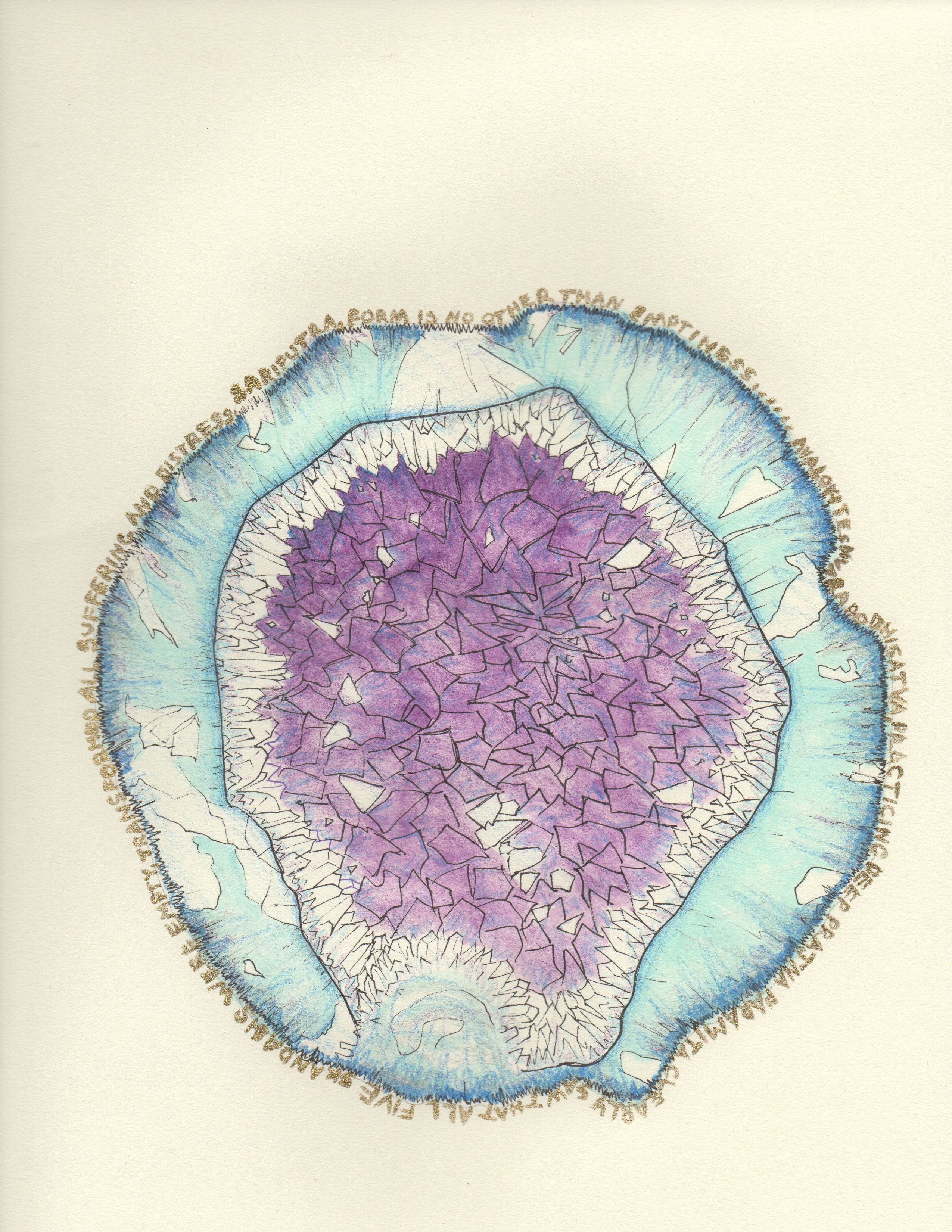 2550x3300 Buddha Nature In A Geode Student Digital Scholarship - Geode Sketch
