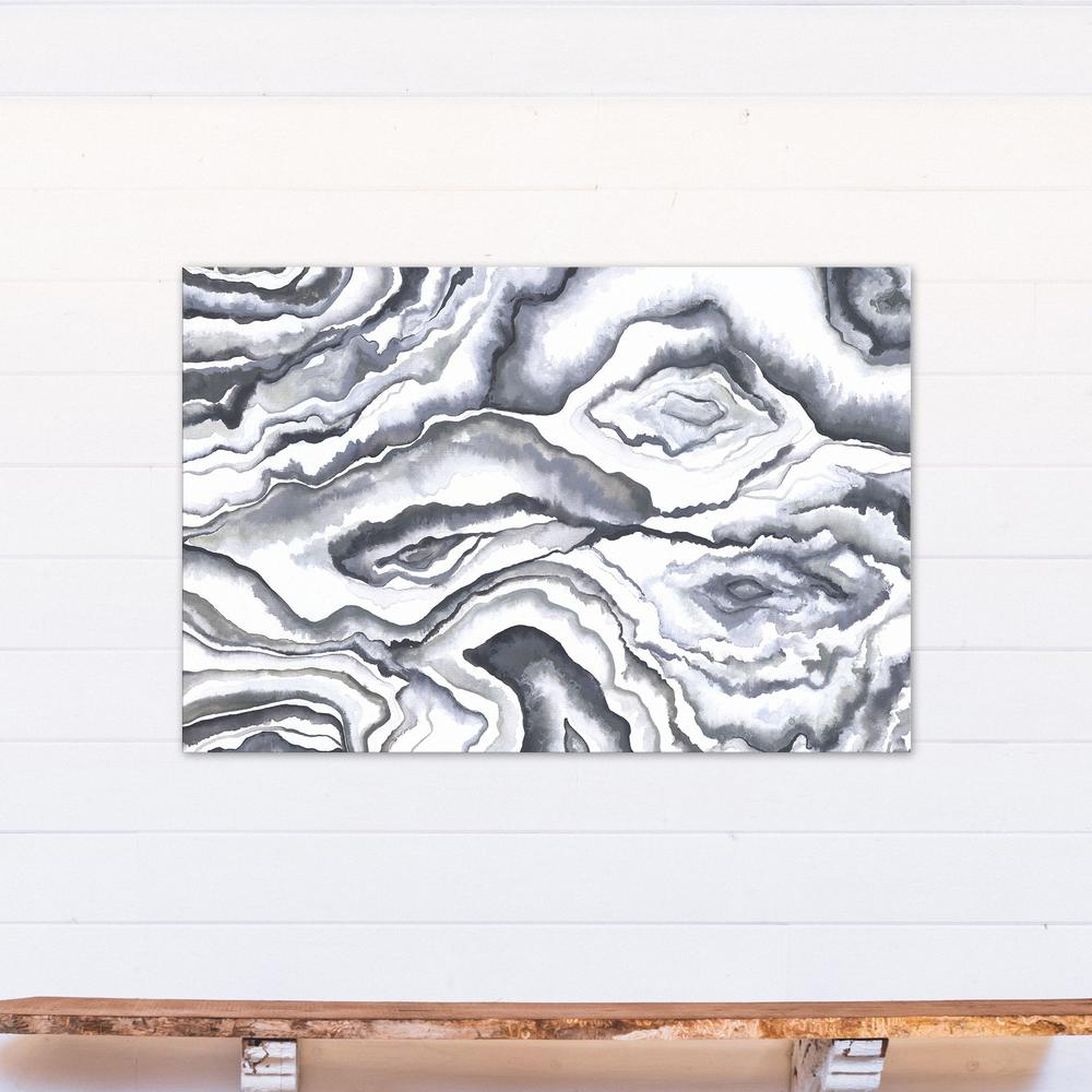 1000x1000 Designs Direct 32 In. X 48 In. Gray Watercolor Geodes Printed - Geode Sketch