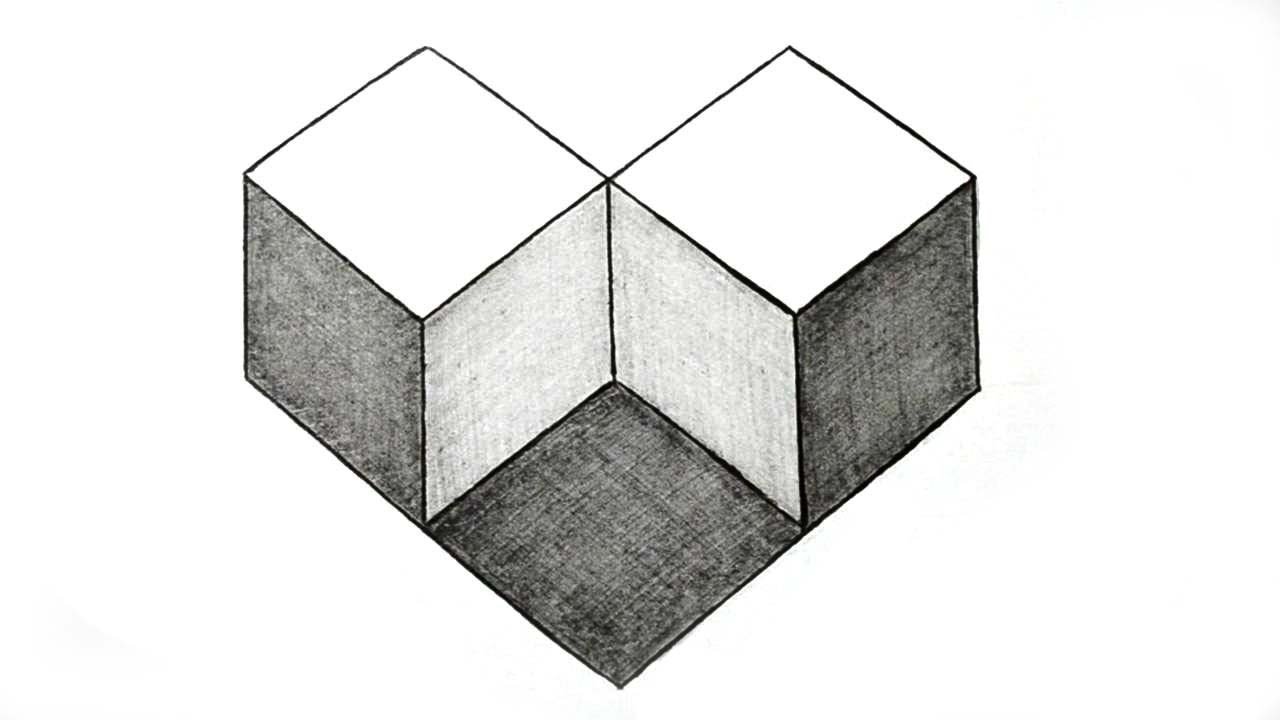 1280x720 How To Draw Simple Geometry Shape Optical Illusion - Geometric Shapes Sketch