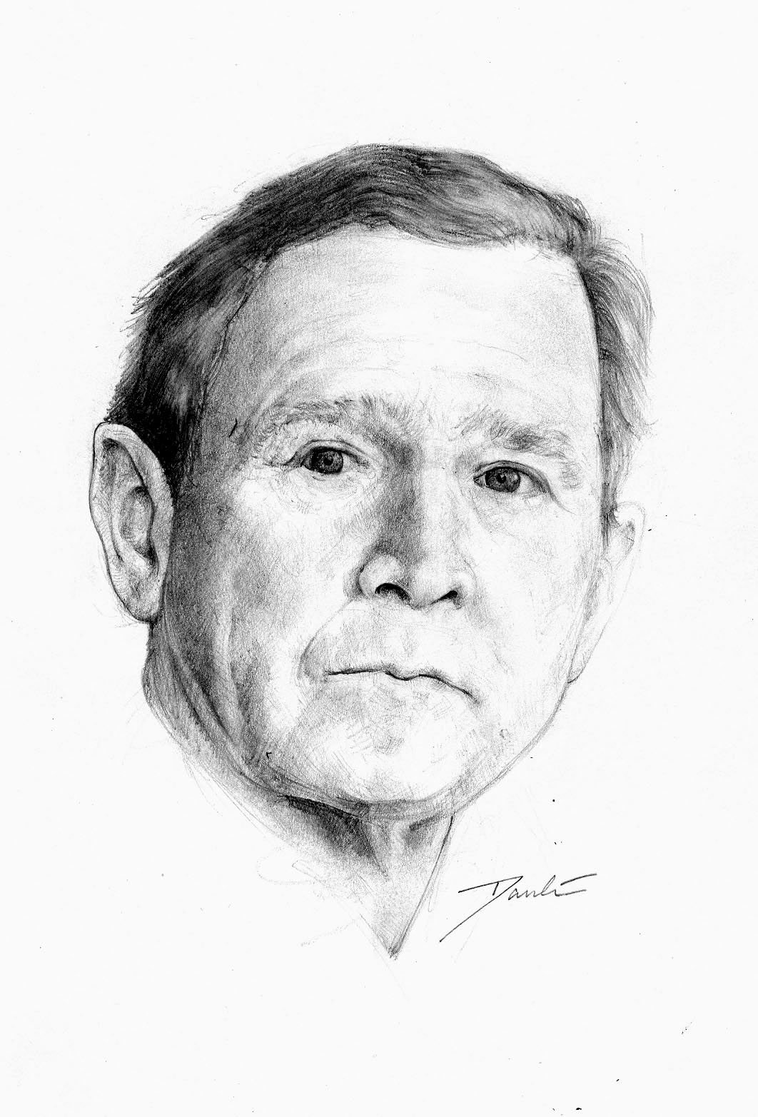 1062x1565 George W Bush By Ari3n - George Bush Sketch
