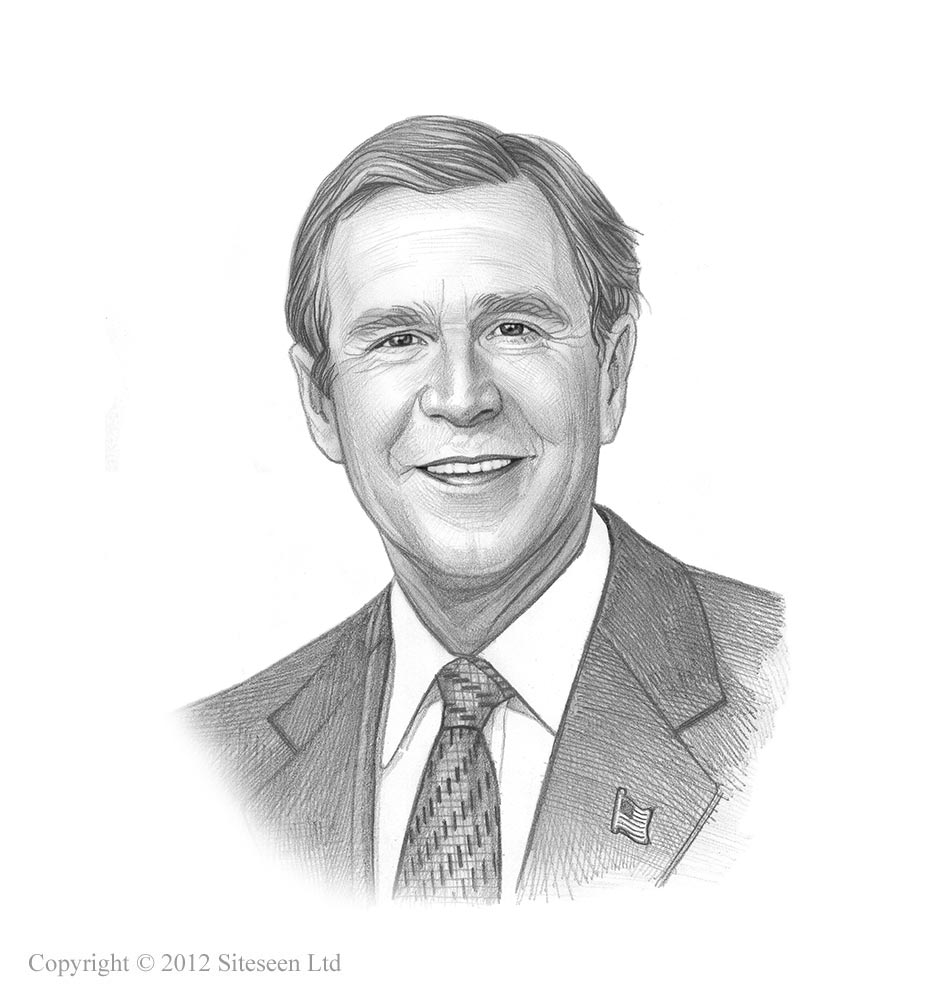 George Bush Sketch At Paintingvalley Com Explore Collection Of