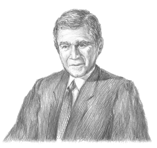 526x494 President George W. Bush - George Bush Sketch