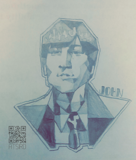 540x636 Drawing By George Harrison Tumblr - George Harrison Sketch