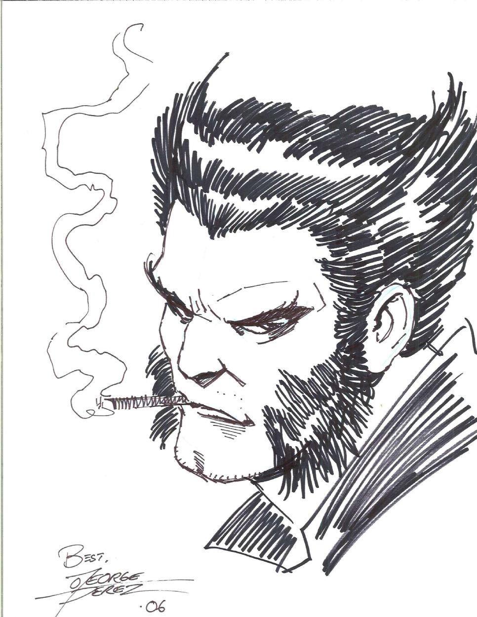 966x1250 Wolverine Sketch George Perez Sketches Of Comic Books - George Perez Sketch
