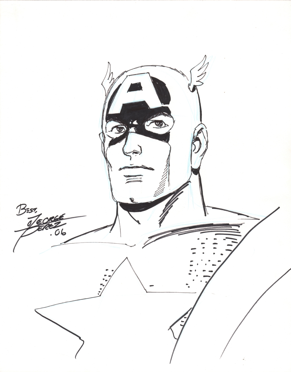 George Perez Sketch At Explore Collection Of