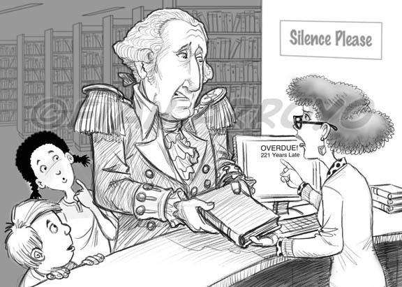 576x411 George Washington Sketch Fian Arroyo Illustration - George Washington Sketch