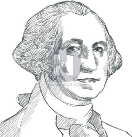 455x472 How To Draw George Washington, Step By Step, Drawing Guide, By - George Washington Sketch