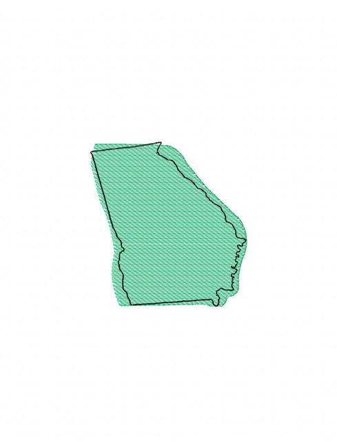 489x640 Georgia State Sketch Embroidery Design - Georgia Sketch