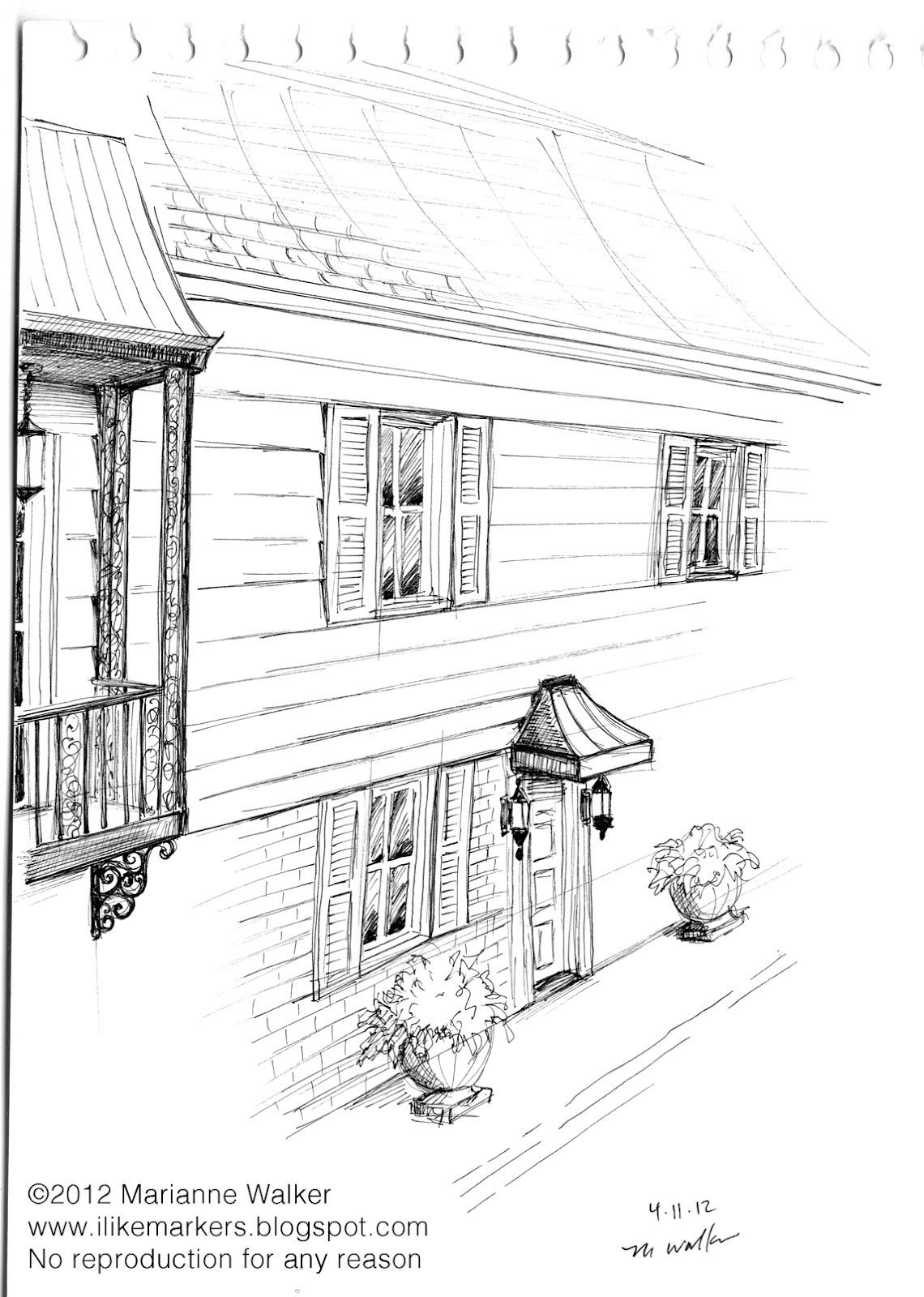 1140x1600 Savannah, Georgia Sketches By I Like Markers - Georgia Sketch